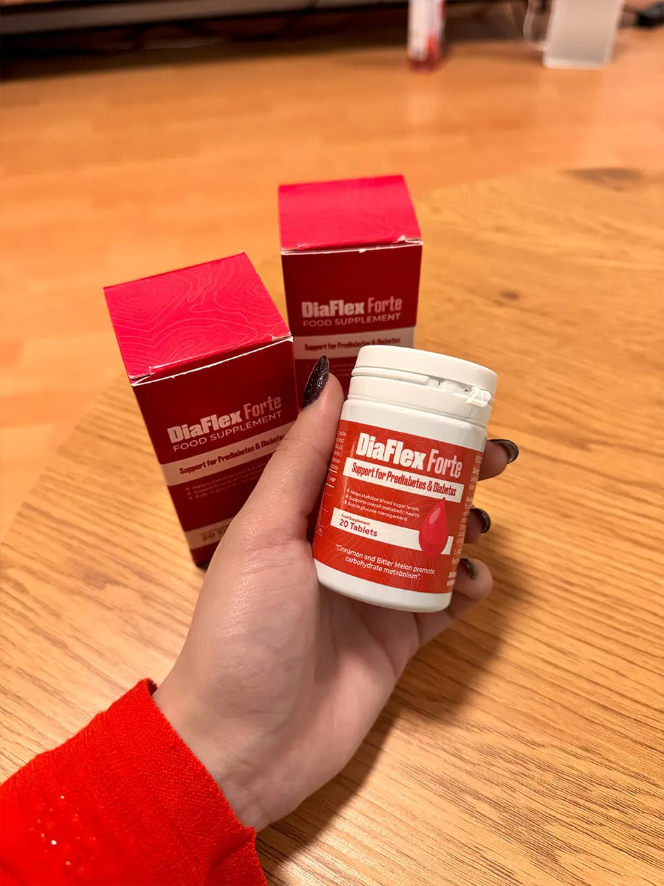 Foto der DiaFlex Forte Verpackung von einem echten Kunden